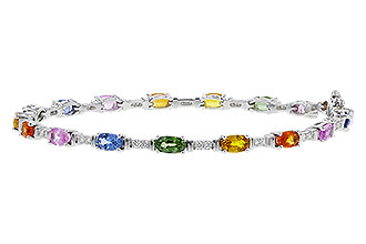 M311-20349: BRACELET 4.76 MULTI-COLOR SAPPH 5.08 TGW (7")