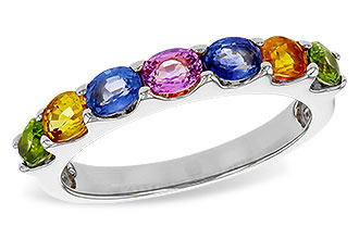 M311-21212: LDS WED RG 1.54 TW MULTI-COLOR SAPPHIRE