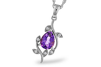 M311-21230: NECKLACE .88 AMETHYST .93 TGW (8x6MM AMY)