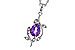 M311-21230: NECKLACE .88 AMETHYST .93 TGW (8x6MM AMY)