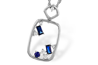 M311-23949: NECKLACE .35 TW SAPPHIRE .46 TGW