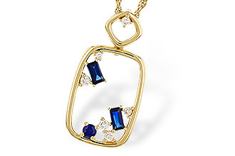 M311-23949: NECKLACE .35 TW SAPPHIRE .46 TGW