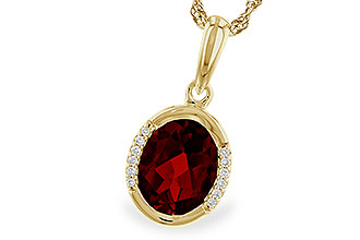 M312-10321: NECKLACE 2.02 TW GARNET 2.05 TGW (9x7 GAR)