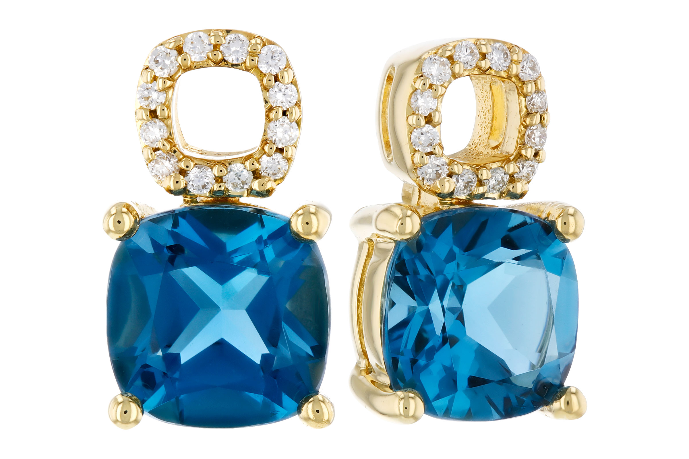 M312-11230: EARR 1.92 TW LONDON BLUE TOPAZ 1.98 TGW (6MM LBT)