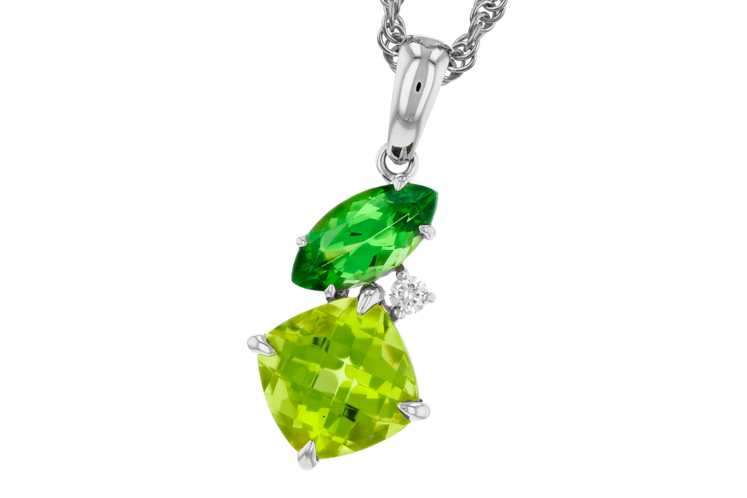 M312-12112: NECKLACE 1.97 TW SEMI-PREC (PER,TSAV) 2.00 TGW